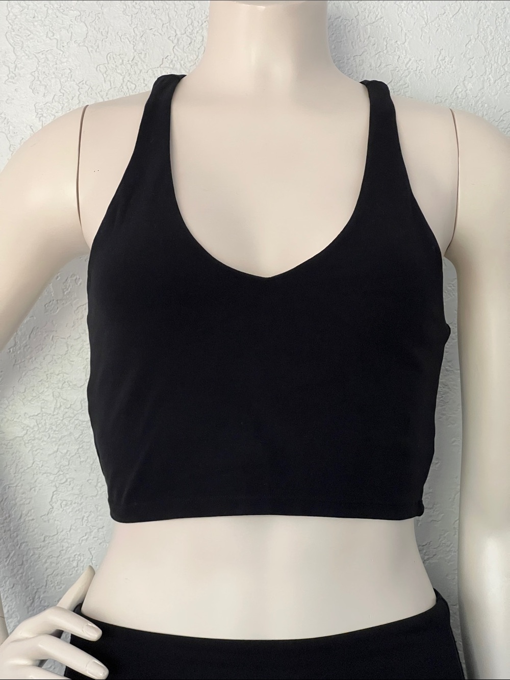 Splits59 Black Racerback Crop Sports Bra Yoga Gym Workout Activewear Womens Sz M